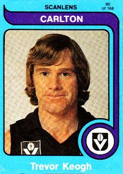 1980 Scanlens VFL #90 Trevor Keogh Front